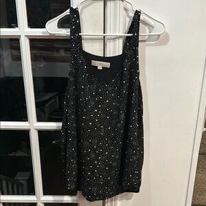 LOFT Black Sparkle Tank Top